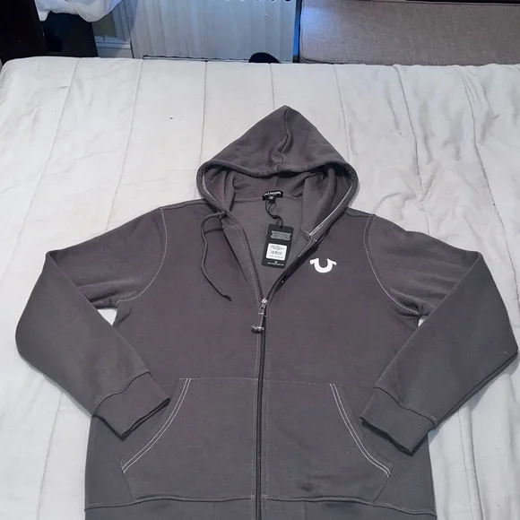 True religion Logo Seal Zip Hoodie